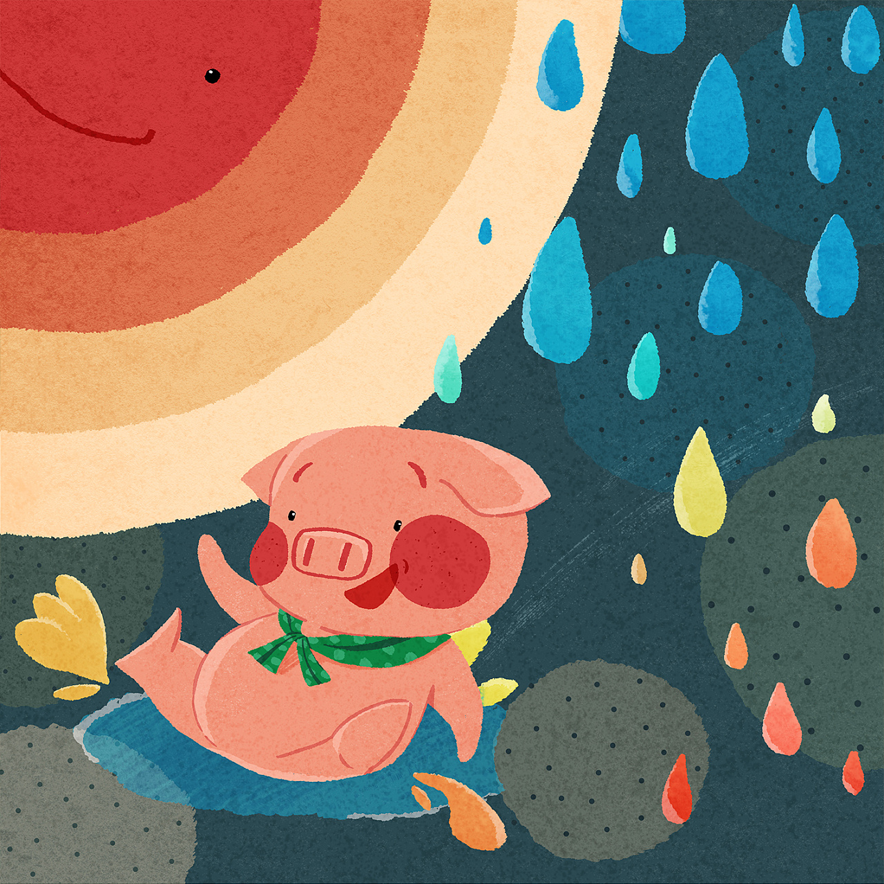 2019当一只优秀的猪|插画|儿童插画|ading阿丁 - 原创作品 - 站酷