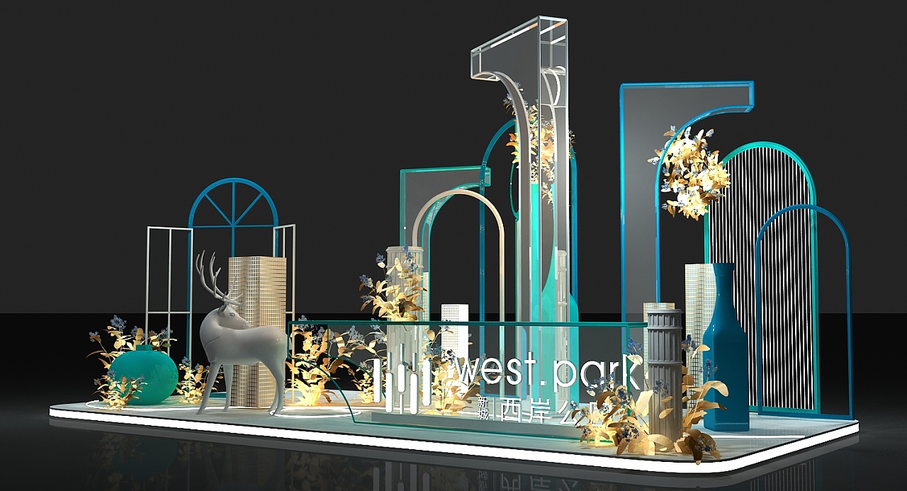 售楼部美陈三 房地产dp点