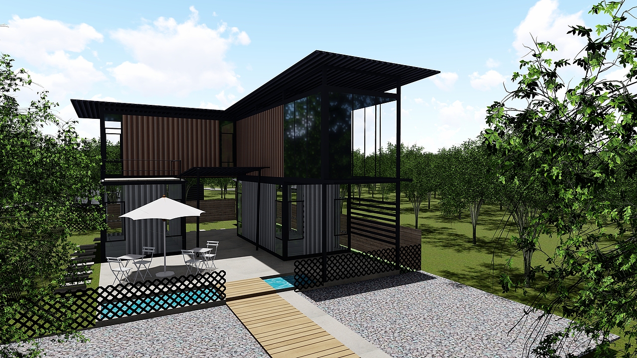 集装箱酒店（图ZMTQ5NDY2MTI4） - 建筑/空间 - 站酷设计师孝非笑原创素材 - 站酷ZCOOL