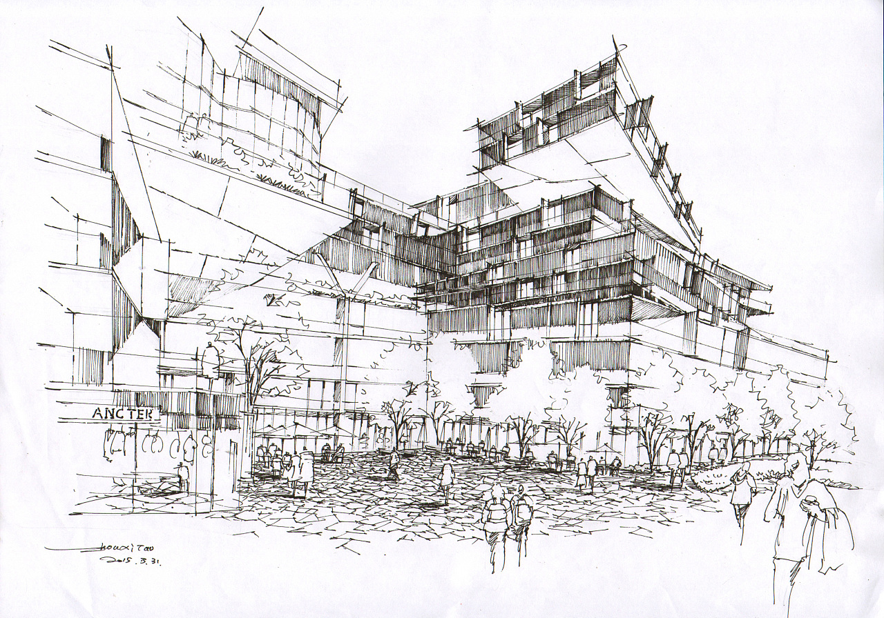 建筑手绘|空间|建筑设计|徒行 - 原创作品 - 站酷 (zcool)