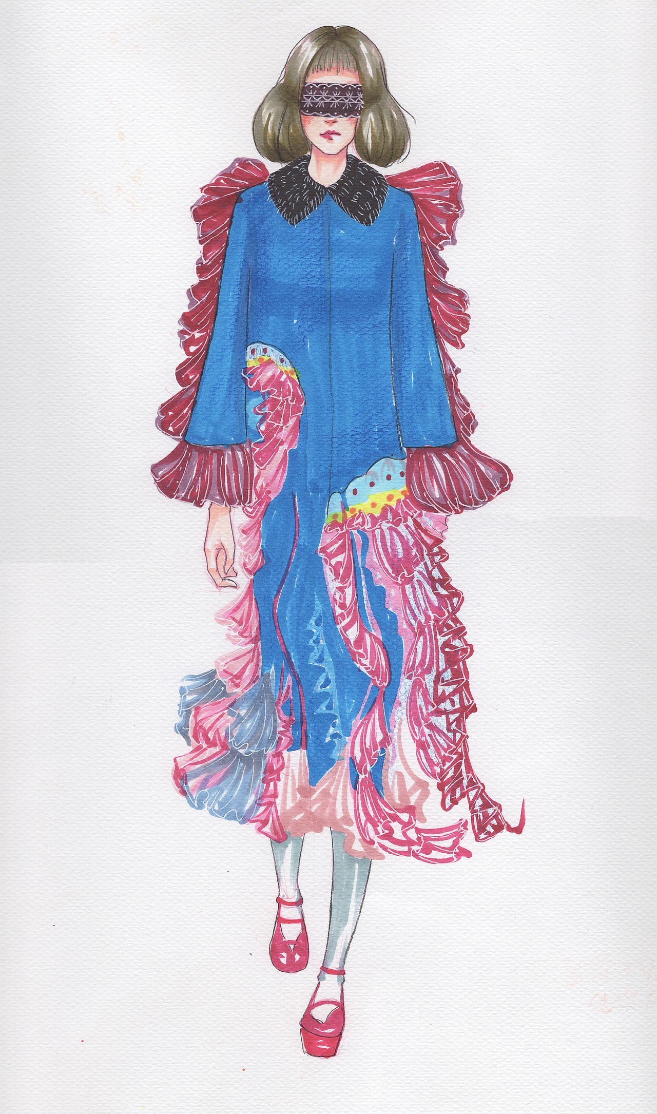 画插画服装插画每日一画时装插画作品信息创作时间2018/04/09添加表情