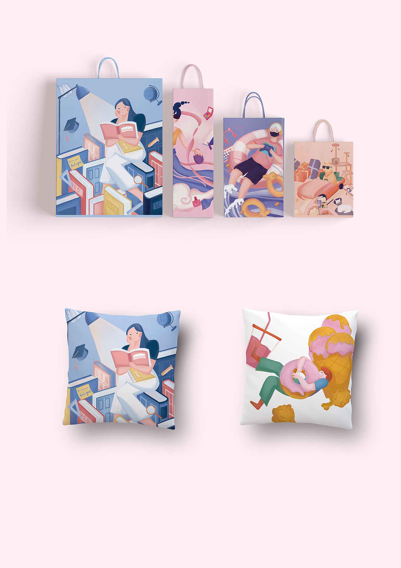 2020毕业设计——“网红图鉴”现代插画设计