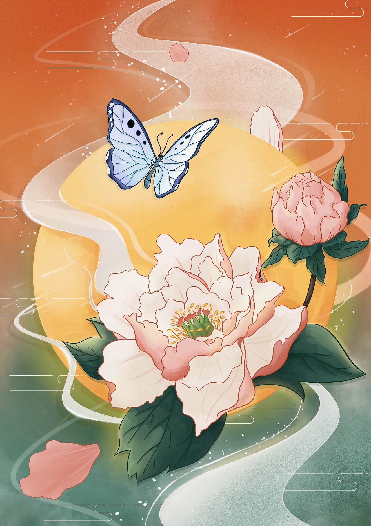 月下牡丹腹香|插画|创作习作|穆头脑袋 - 原创作品 - 站酷 (zcool)