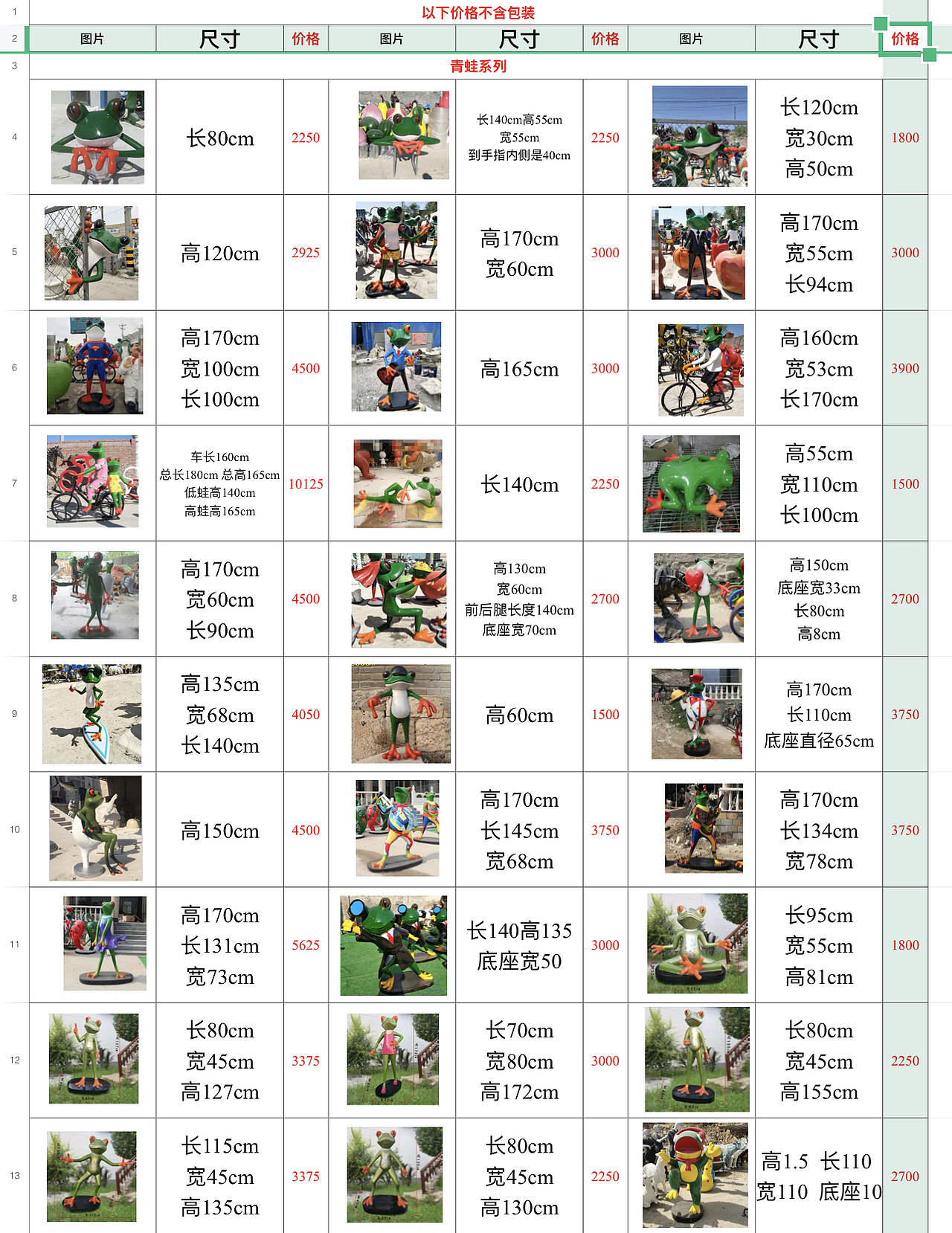 德森-【雕塑-各种成品】【资料库】图册展示bd.表格111