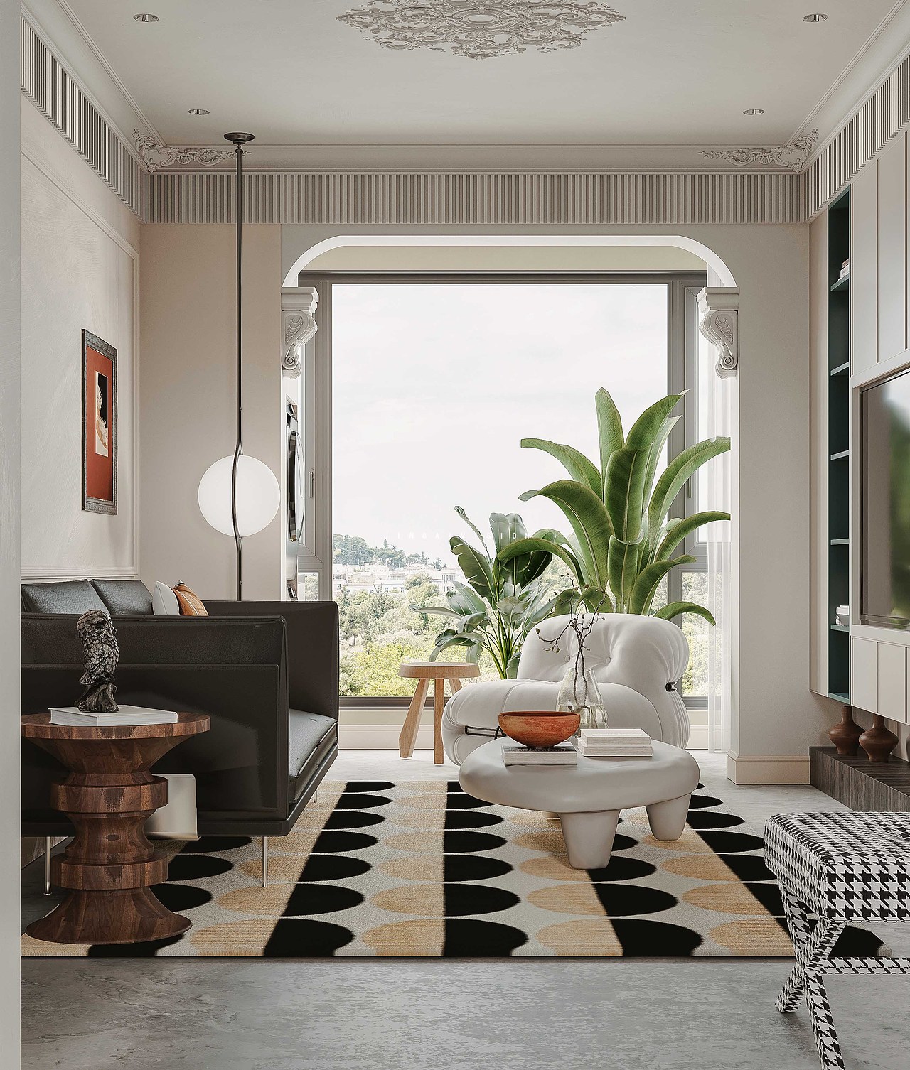 效果图|现代法式混搭