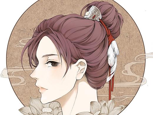 工笔风美人图－头像