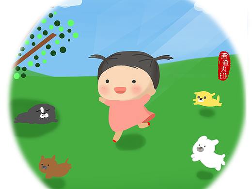 女孩和狗