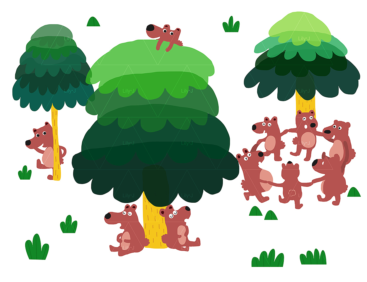 咕咕森林（圖ZMTUxMTc0NTQw） - 兒童插畫 - 站酷設(shè)計師LilyJ原創(chuàng)素材 - 站酷ZCOOL