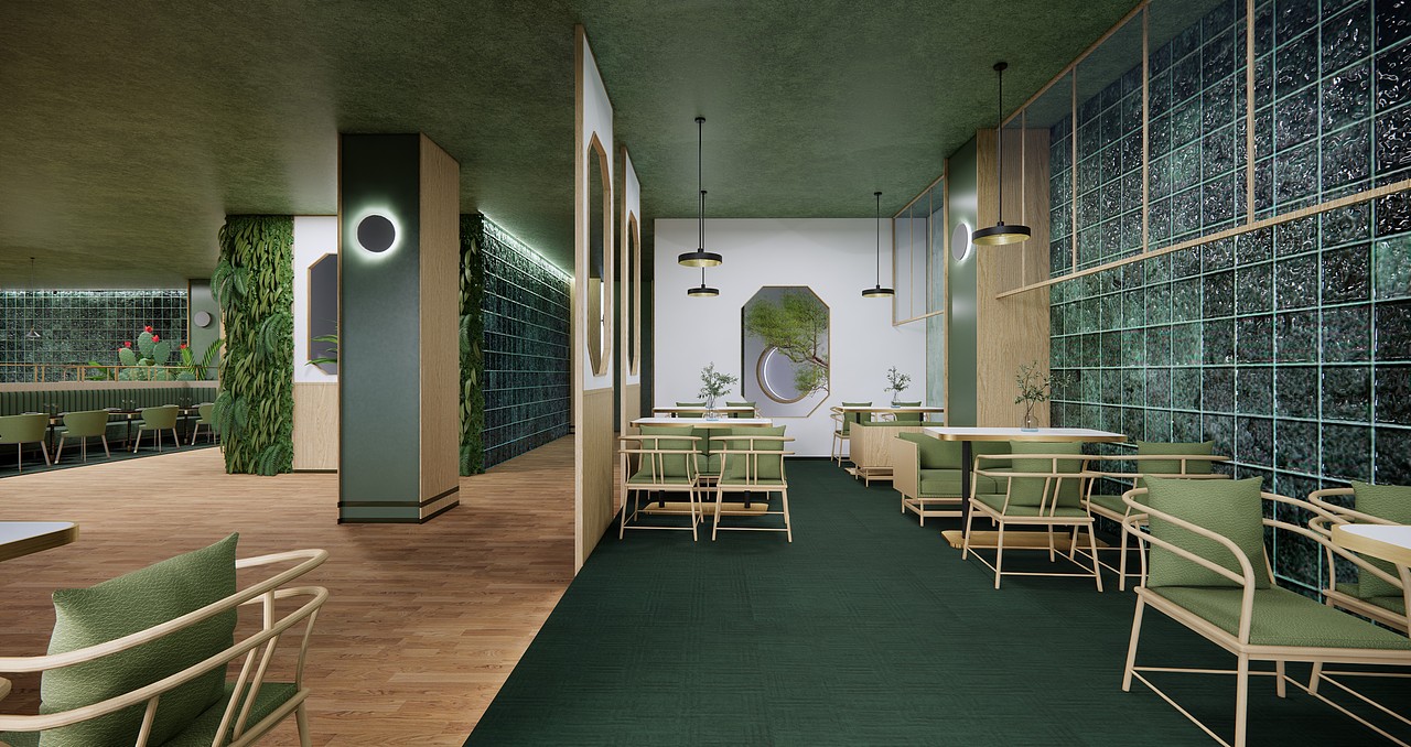 植物风格餐厅设计