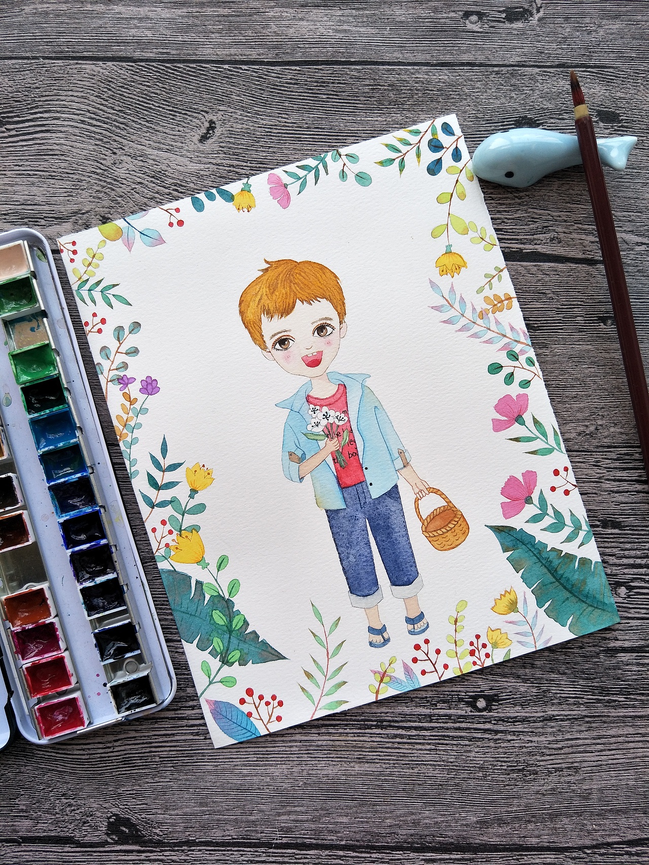 水彩手绘卡通形象（图ZMTEyMDkzNzEy） - 儿童插画 - 站酷设计师悠然梦溪原创素材 - 站酷ZCOOL