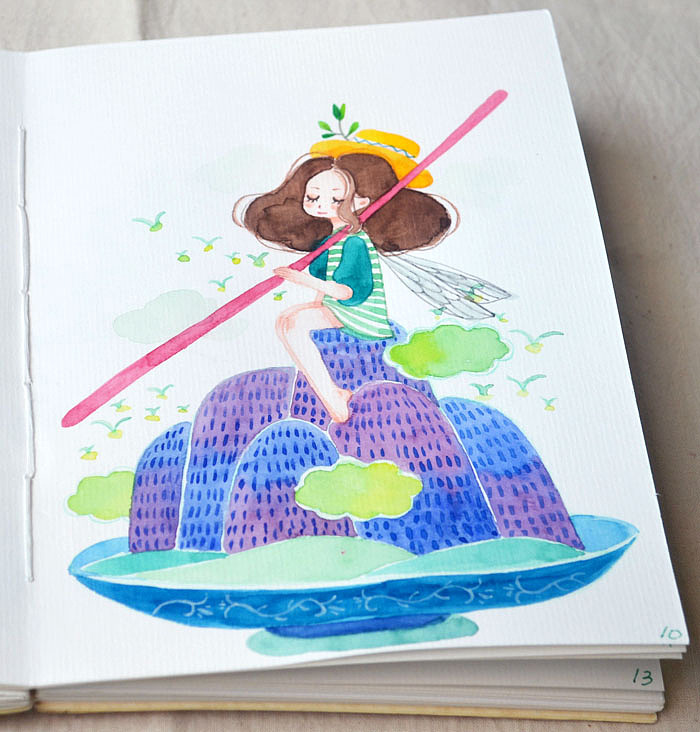 手绘本子画小画