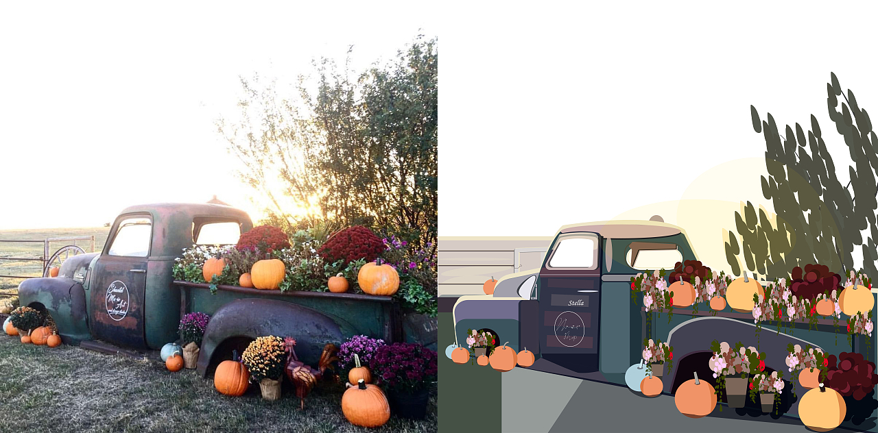 插画系列2+交通工具+花（图ZMTc2NDc1NzA0） - 创作习作 - 站酷设计师陈二姐的故事原创素材 - 站酷ZCOOL