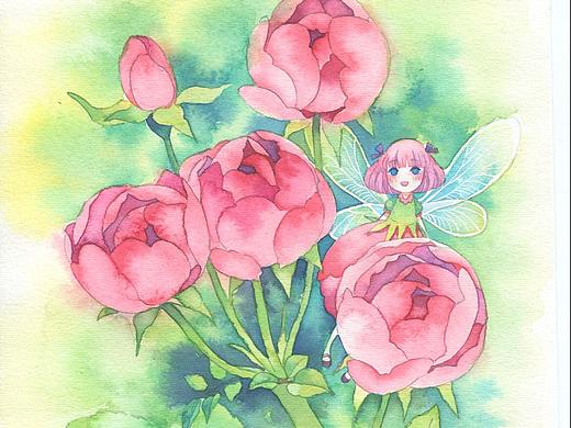 手绘水彩插画