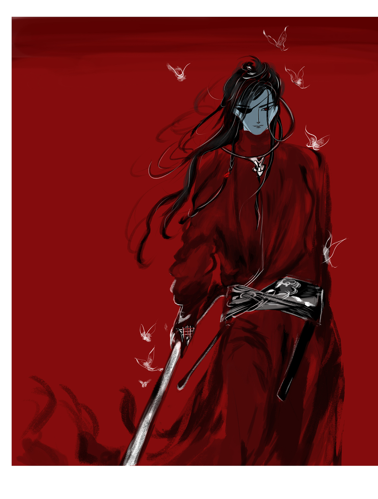 临摹一张天官赐福花城的画像爱了