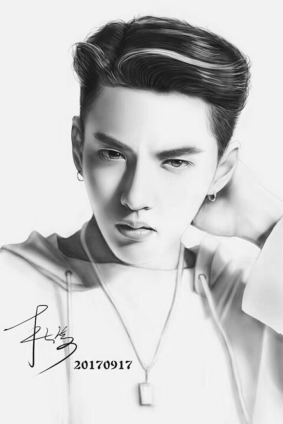 归国四子-黑白（图ZMTQwMDU2MTQ0） - 绘画 - 站酷设计师无名小阁主原创素材 - 站酷ZCOOL