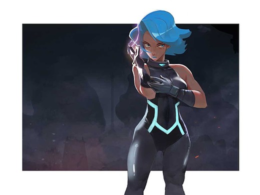 特工女1107吖松song游戏插画日系卡通-美少女特工112曾龙标特工112