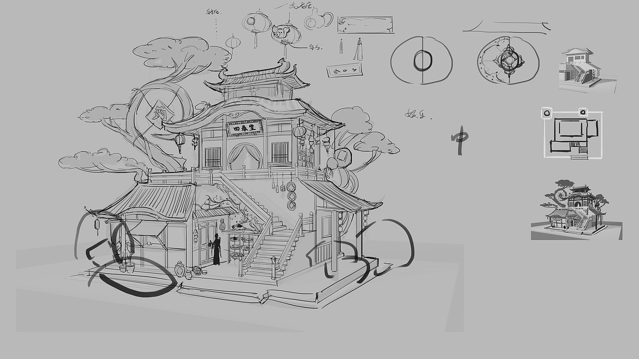 几张场景（图ZMTI0NjM0NTIw） - 游戏原画 - 站酷设计师Tatta_原创素材 - 站酷ZCOOL