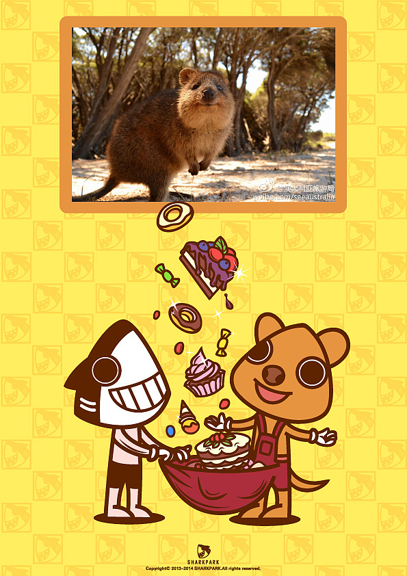 #世界上最快乐的吃货#昨天的鲨鱼电台告诉大家一个真理:快乐的吃货吃不胖哦。一只名叫Quokka的短尾矮袋鼠给大家做出了好榜样。它长着一张胖嘟嘟的可爱脸庞,永远像在微笑。非常温驯不怕生,而且还是个十足的吃货。