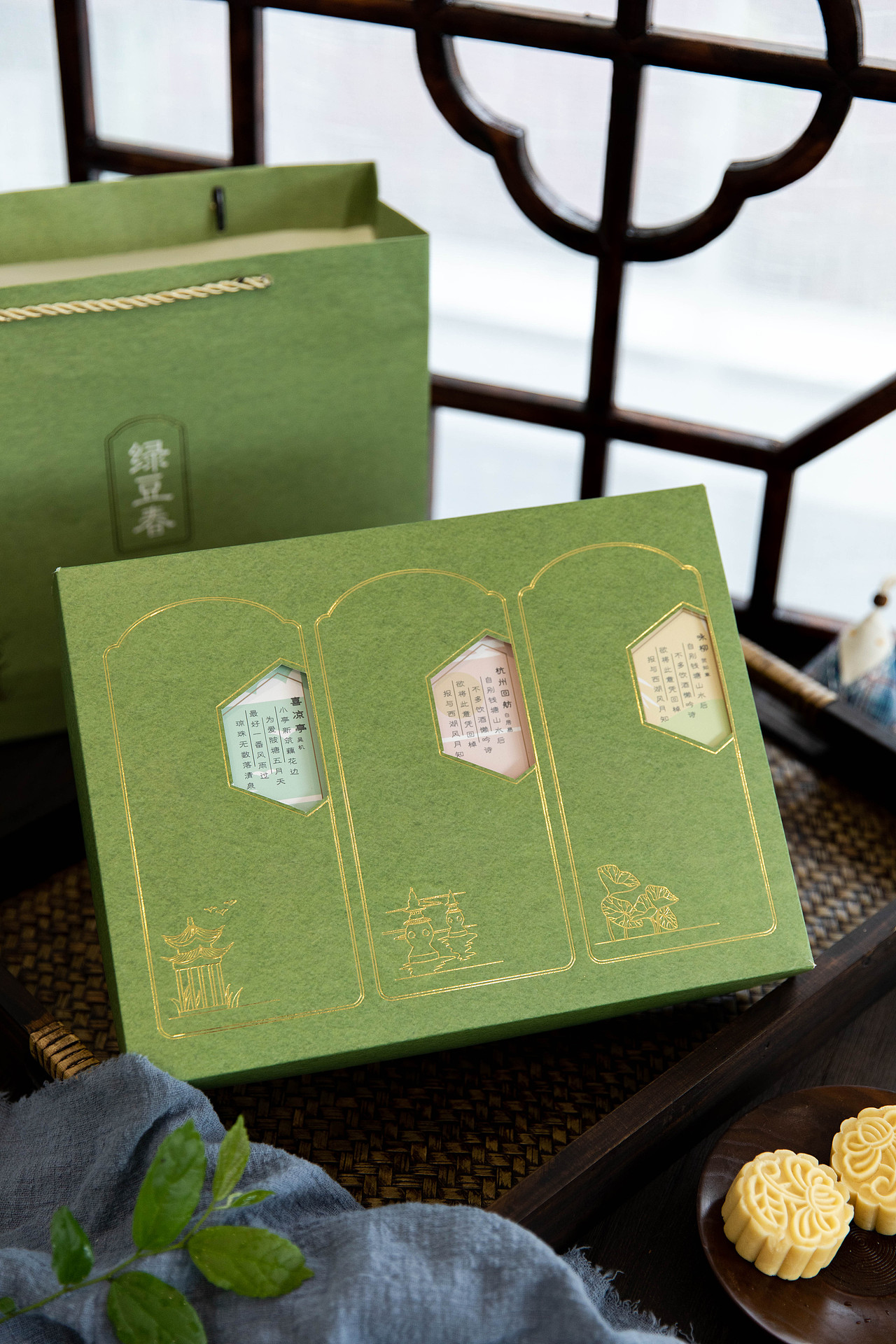 中式绿豆糕包装盒静物产品（图ZMjAyOTU3Njcy） - 产品摄影 - 站酷设计师yakiniku原创素材 - 站酷ZCOOL