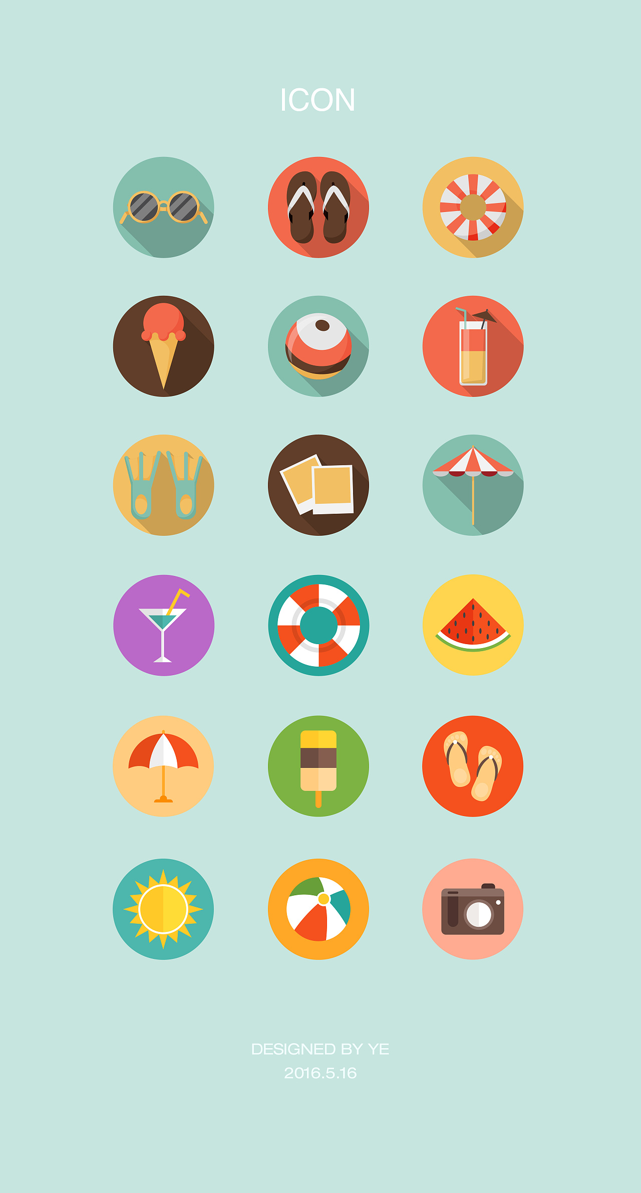 扁平化icon临摹|平面|图案|santaclus - 原创作品 - 站酷 (zcool)