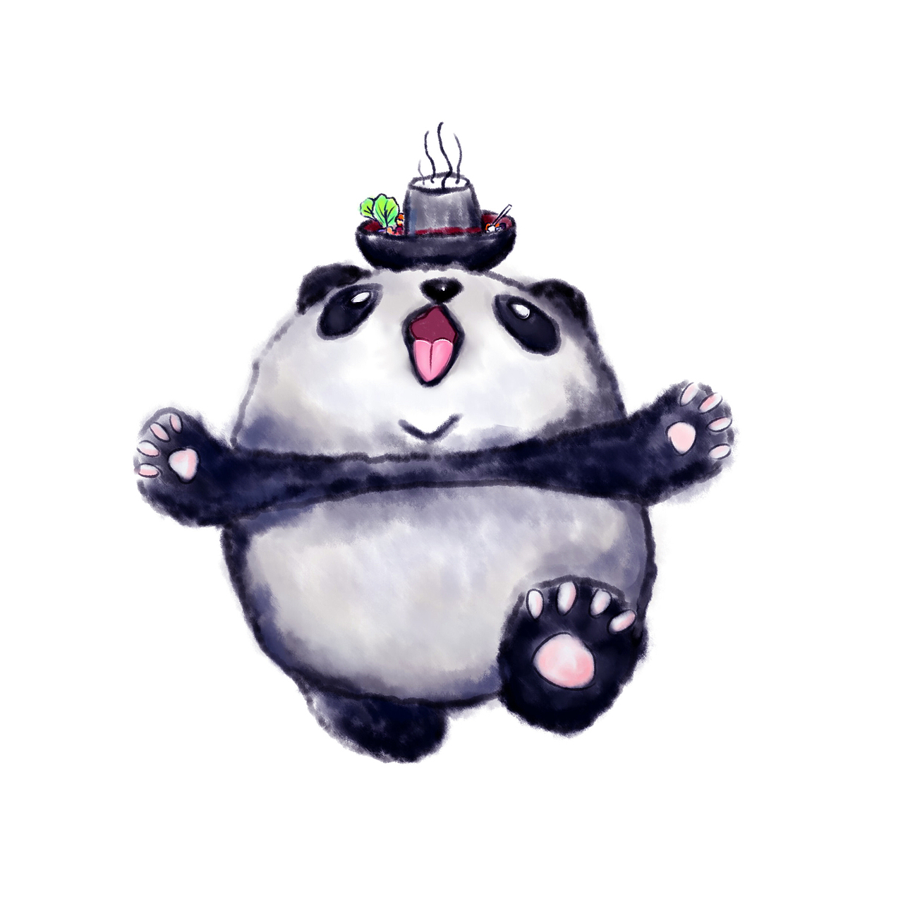 撸串开心到跳起来