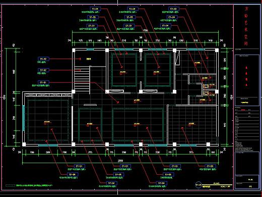 家装施工图案例一套包括平面系统布局图立面图节点大样