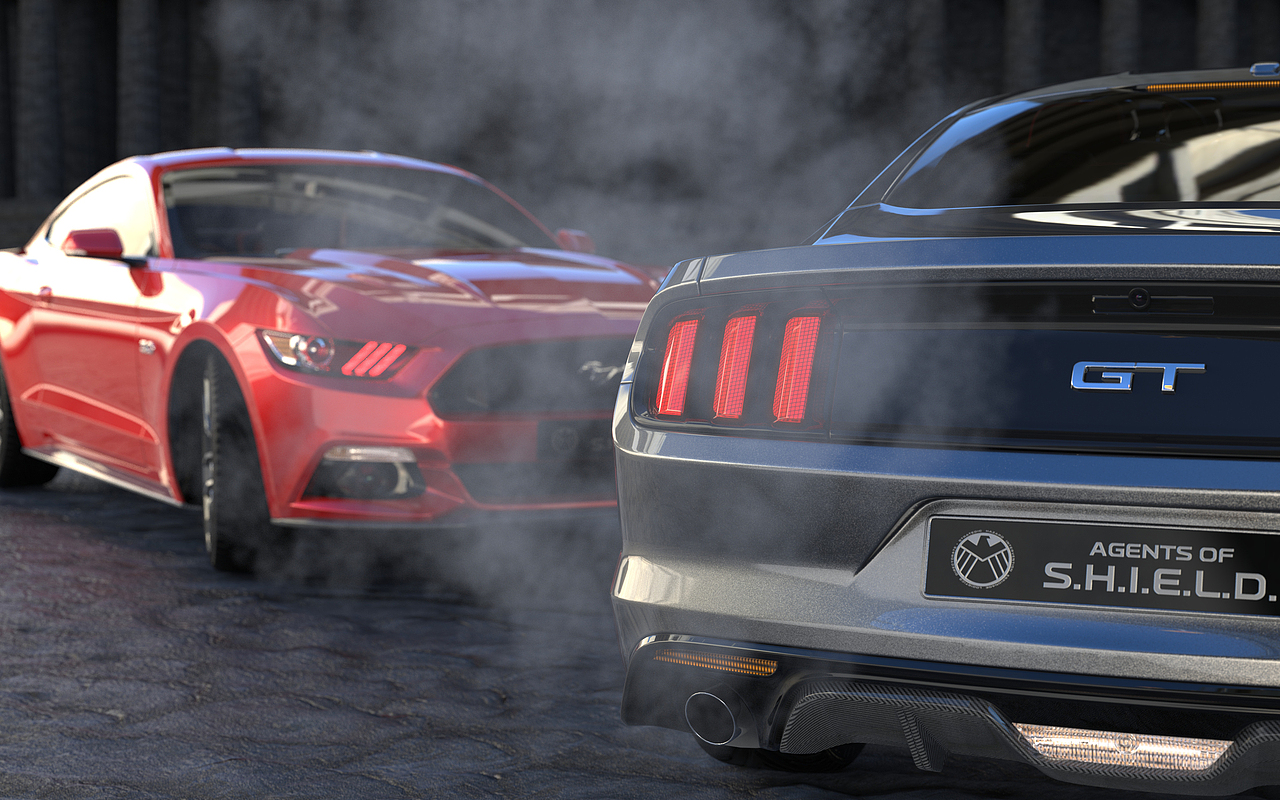 福特Mustang-汽车渲染