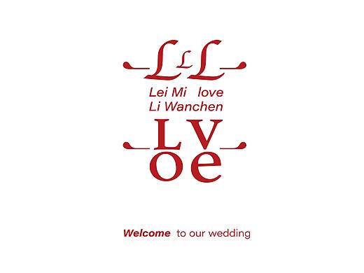 L love L=囍 Welcome to our wedding！（个人主页-ZNDY4MjczODA=） - Logo - 站酷设计师郑允竑原创素材 - 站酷ZCOOL