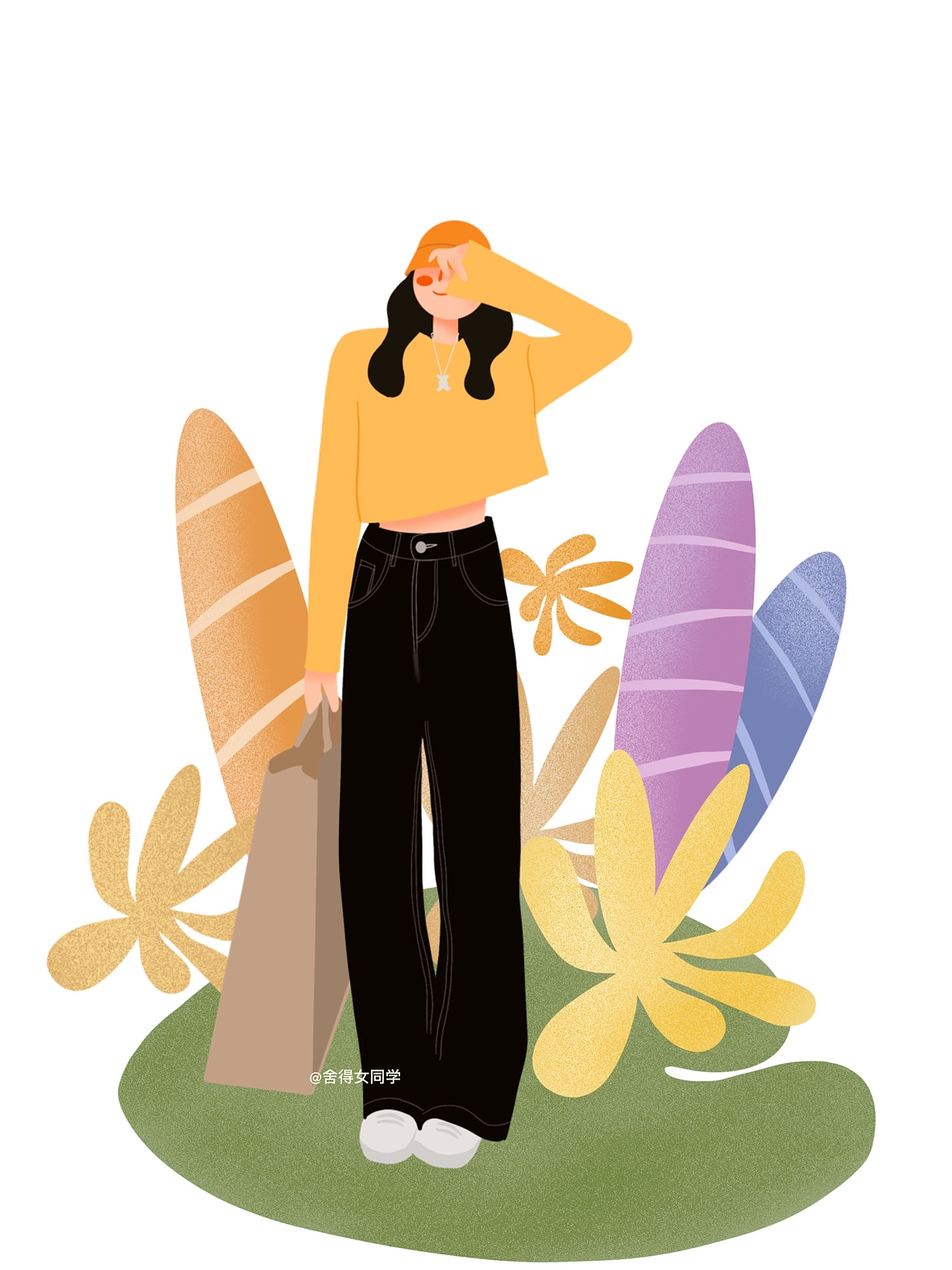 扁平风格插画（图ZMjIxODA2MTMy） - 商业插画 - 站酷设计师舍得同学原创素材 - 站酷ZCOOL