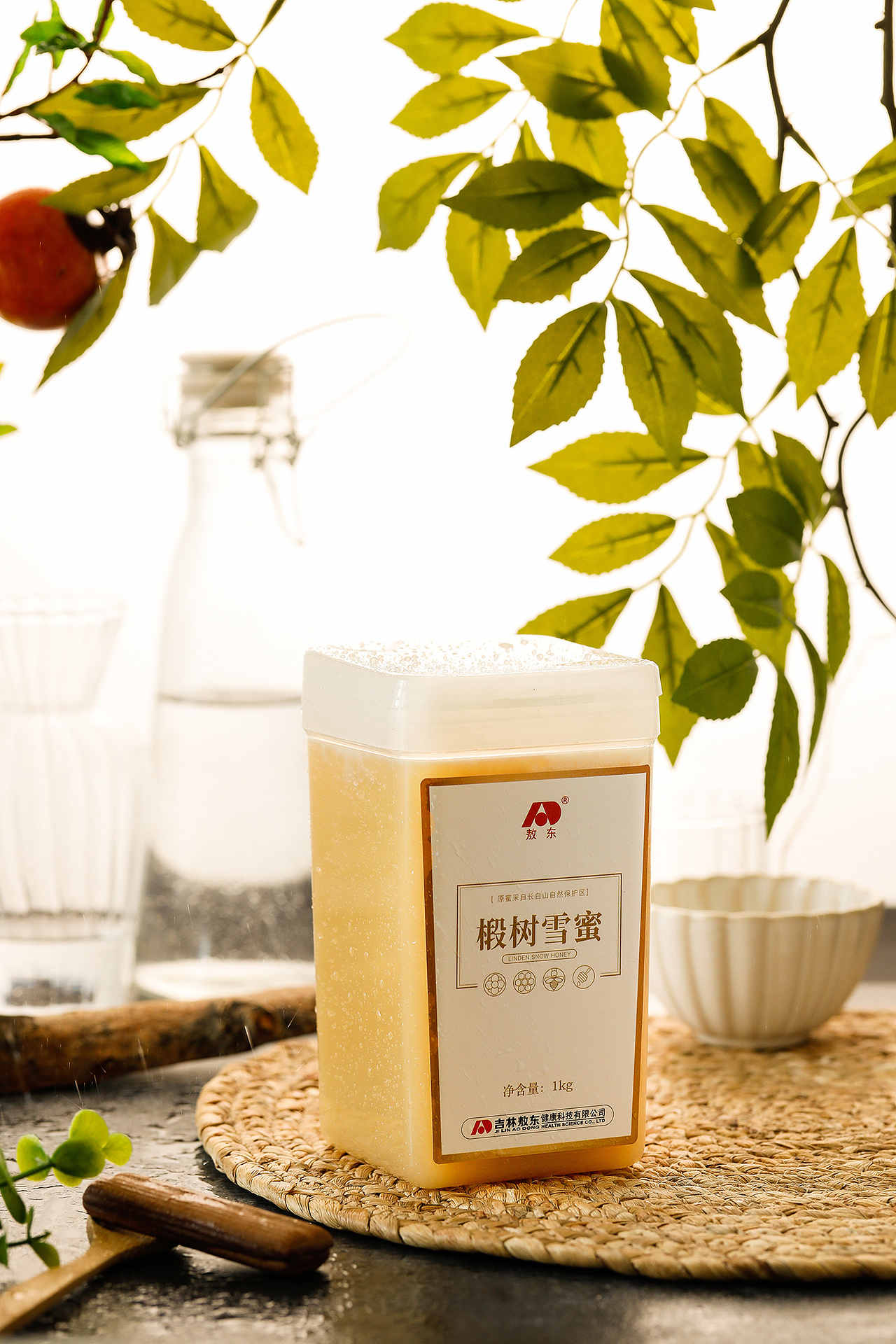 一组蜂蜜、饮料的创意拍摄