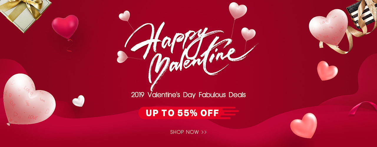 速卖通假发店铺情人节banner