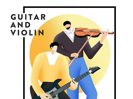 电吉他和小提琴