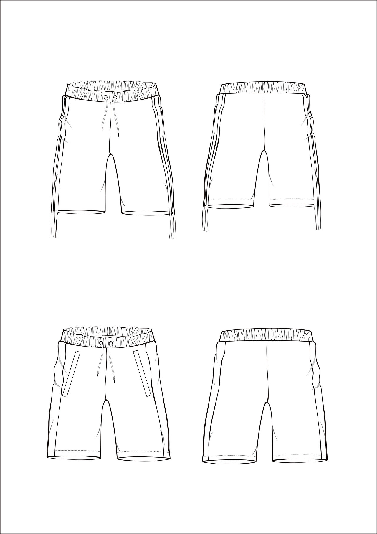 運(yùn)動褲款式圖（圖ZMTcwMTM0MDA4） - 休閑/流行服飾 - 站酷設(shè)計(jì)師Z37055626原創(chuàng)素材 - 站酷ZCOOL