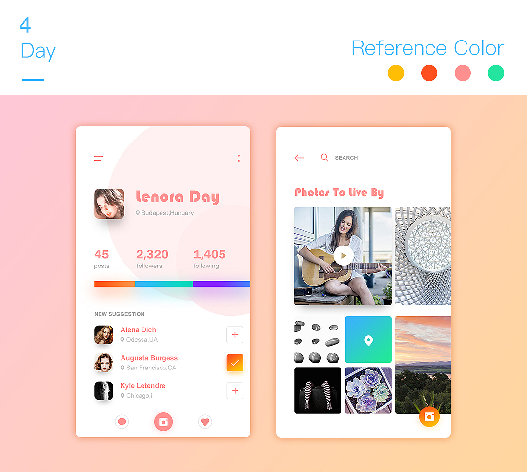 日常设计01（图ZODM0ODA2NTI=） - APP界面 - 站酷设计师画一航原创素材 - 站酷ZCOOL