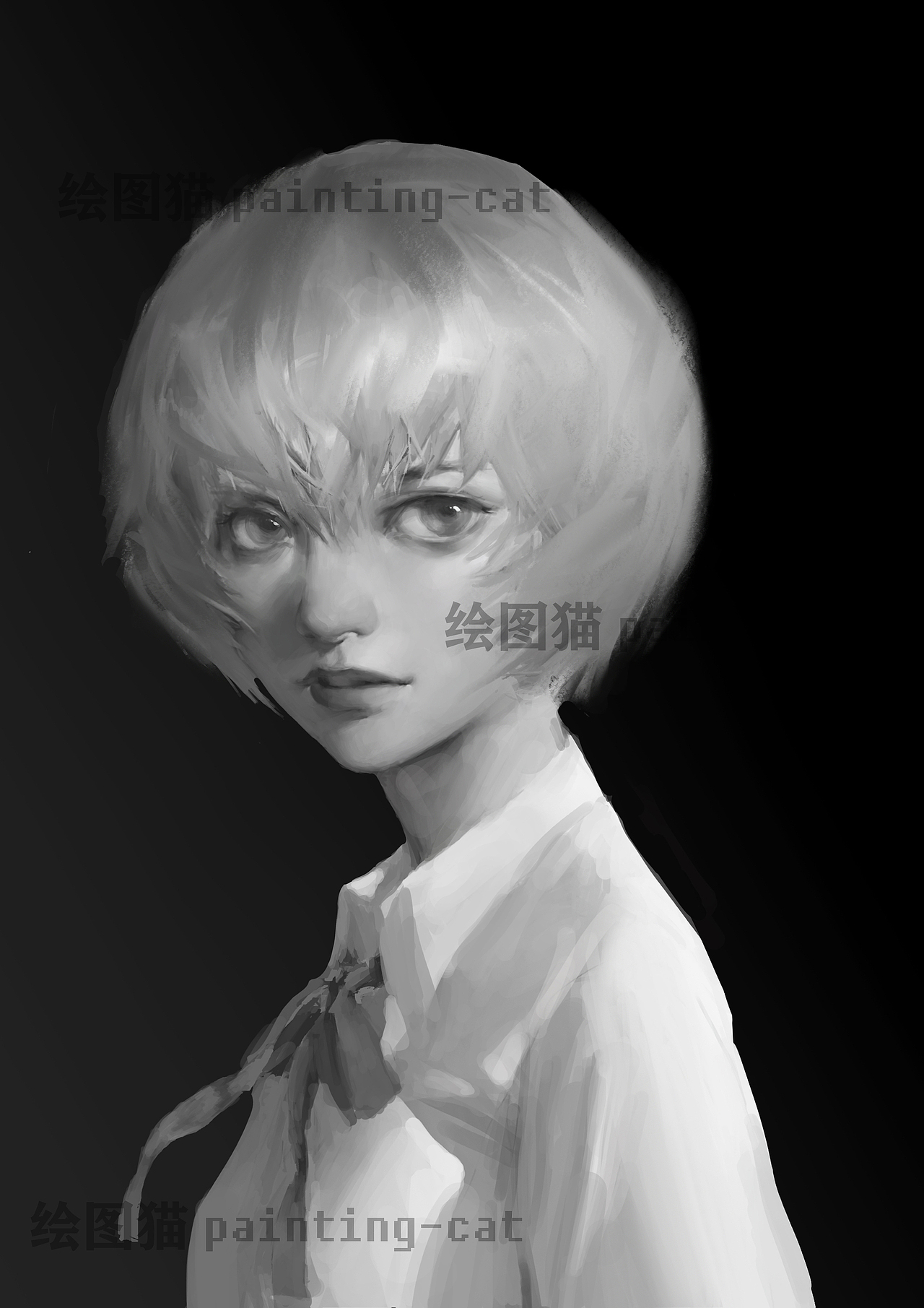 第一期学生的同人素描头像作业 学习时长一个月（图ZMjU2NTUwNjc2） - 艺术插画 - 站酷设计师石老猫原创素材 - 站酷ZCOOL