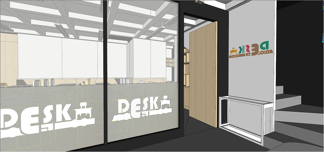 长沙托儿所装修设计案例效果图——小课桌托管