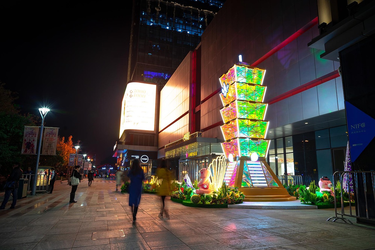 西安汉神购物广场圣诞美陈拍摄