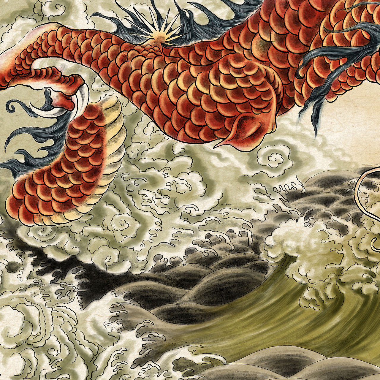 腾龙卡通版 saint新作（图ZMjg2MDUyOTk2） - 新锐潮流插画 - 站酷设计师saint5原创素材 - 站酷ZCOOL