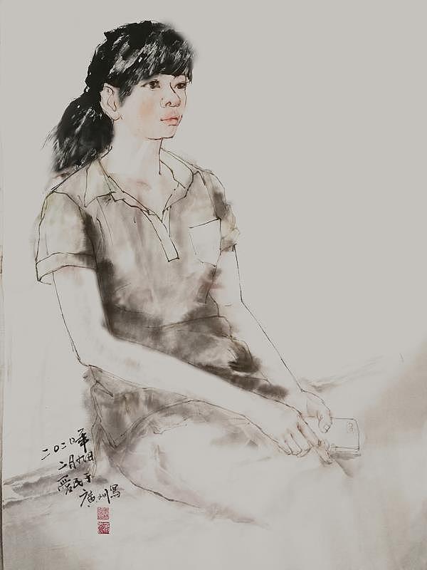 写意半身像_墨林人物画-站酷zcool