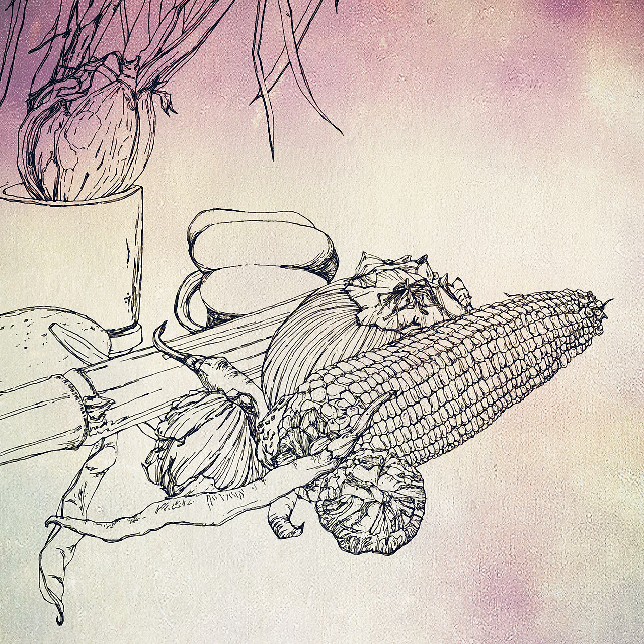 硬笔线描写生|纯艺术|绘画|一只猪猪猪_原创作品-站酷zcool