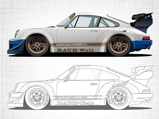 保时捷AI（个人主页-ZMjkyNDk1MDQ=） - 商业插画 - 站酷设计师XinG19原创素材 - 站酷ZCOOL