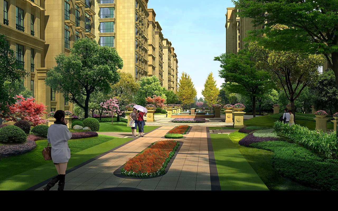 室外园林出图|空间|家装设计|1992效果图小娟_原创作品-站酷(zcool)