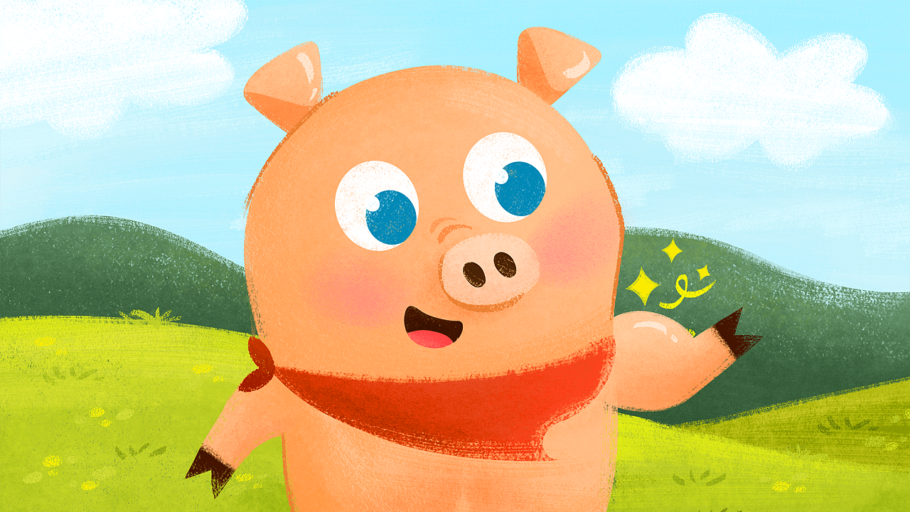 儿童英语绘本 three little pigs