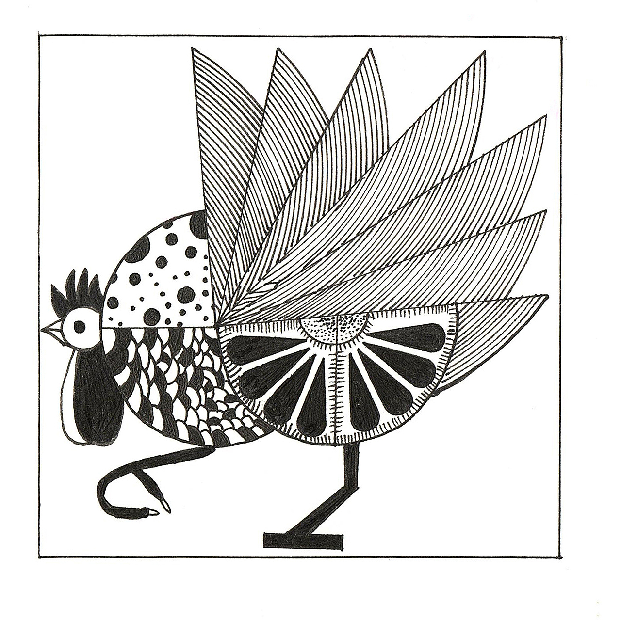 大学图形创意作业黑白装饰画作业图案动物变形作业人物图案变形作业