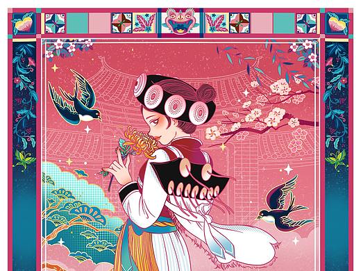 【绘画】国潮风城市插画——丽江