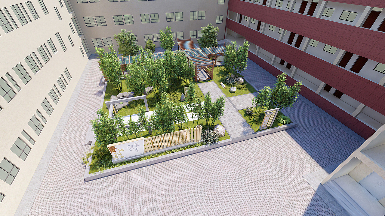 竹韵校园文化（图ZMjIwMjA4MTA4） - 景观设计 - 站酷设计师森美文化设计原创素材 - 站酷ZCOOL