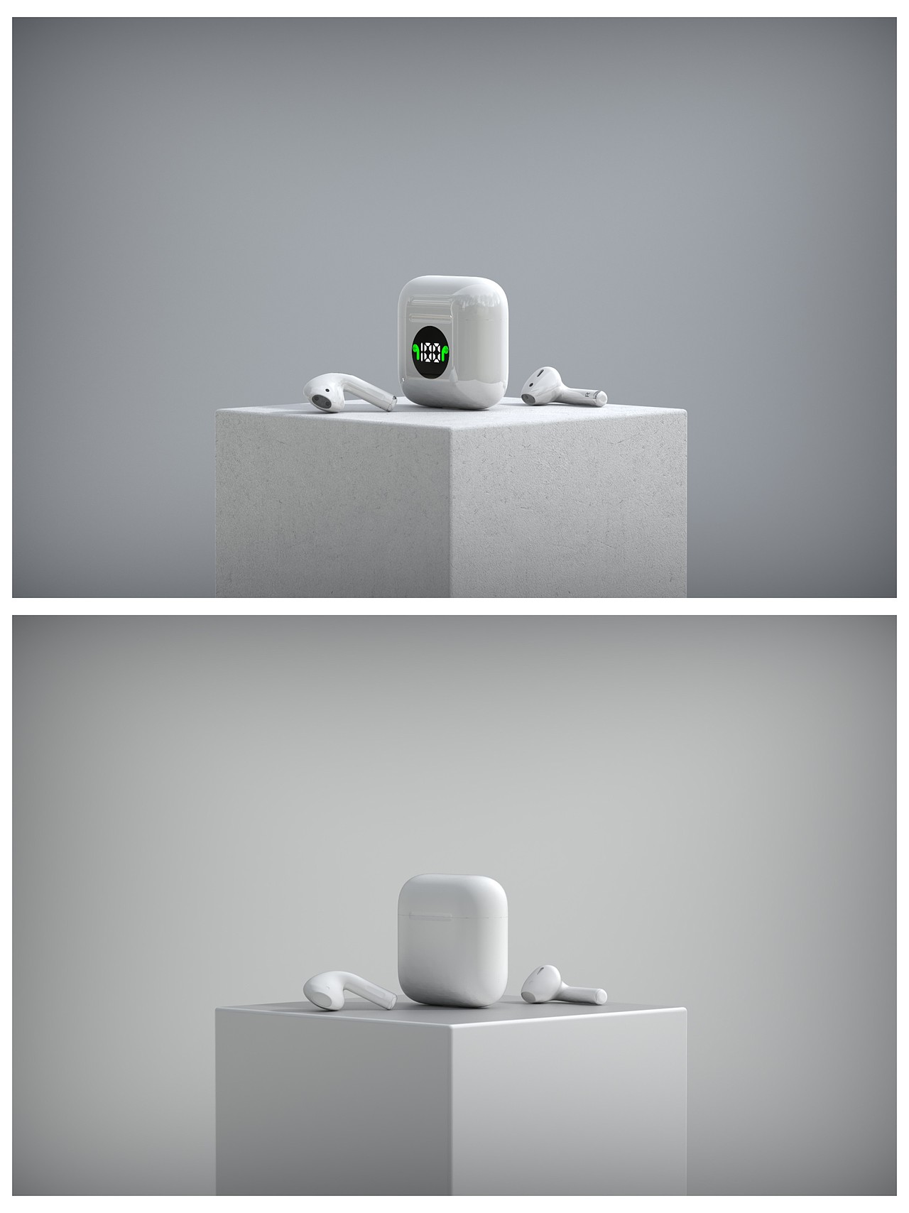 产品渲染 - 蓝牙耳机