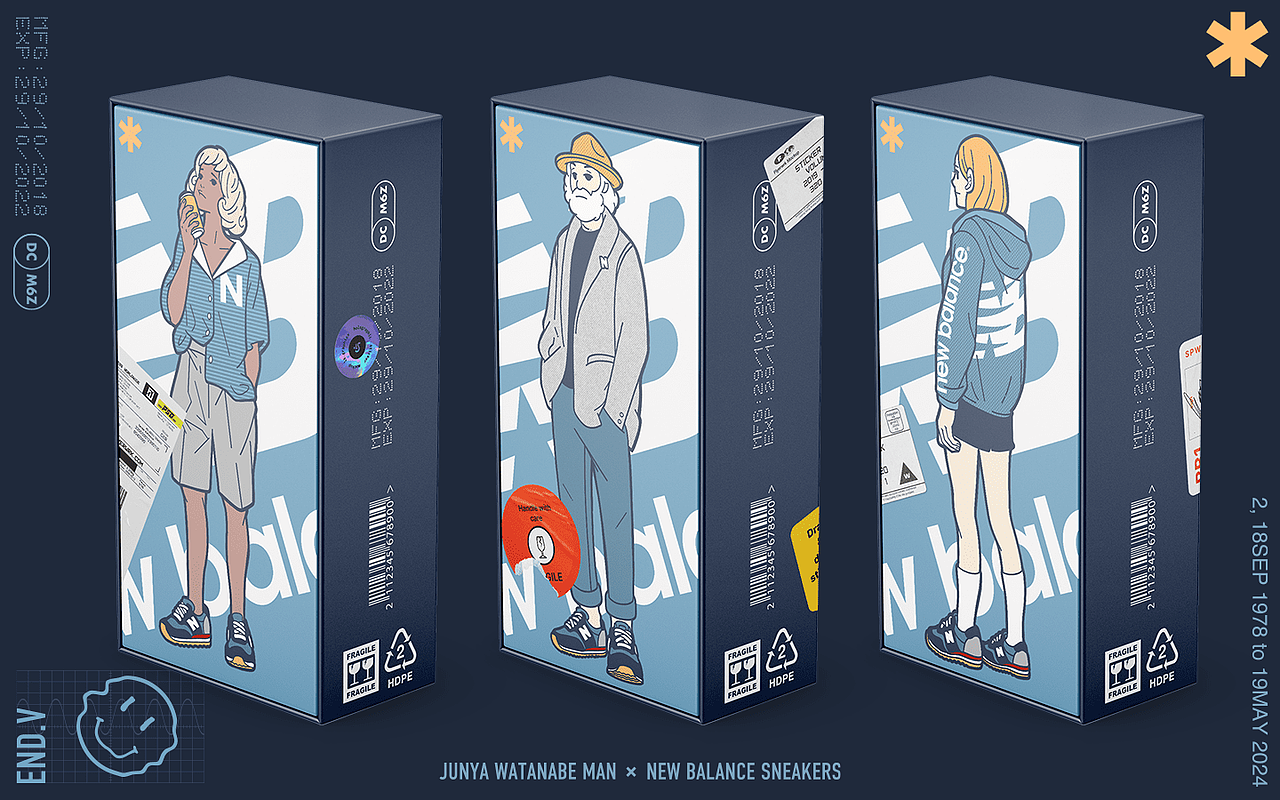 東京New Balance COMP100概念插画（图ZMjE1MTA3MzQ0） - 新锐潮流插画 - 站酷设计师奕樺Chagall原创素材 - 站酷ZCOOL