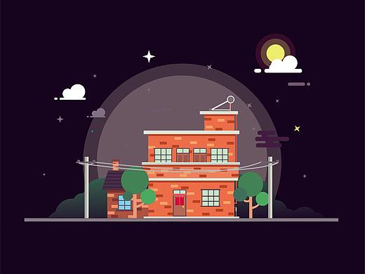 别墅插画（个人主页-ZMzI4NTIzNjg=） - 图案 - 站酷设计师零玖设计原创素材 - 站酷ZCOOL