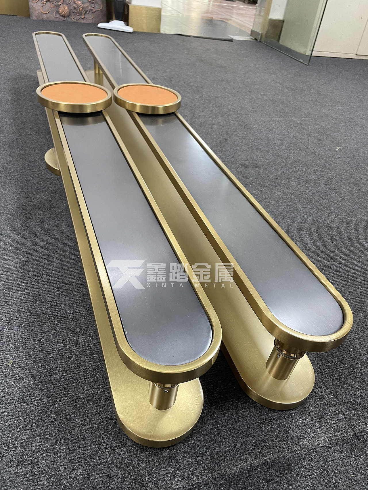 酒店玻璃门特色造型不锈钢拉手 大门新中式不锈钢扶手